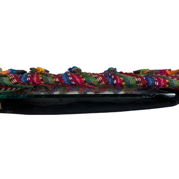 Colorful Worry Dolls Embellished Handwoven Multicolor Picture Frame - Picture 4 of 4